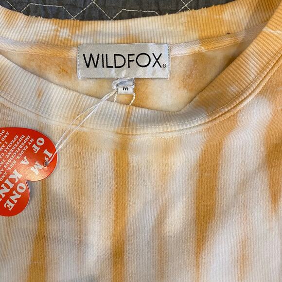 Wildfox Crop Sweatshirt Melon Orange Women's Medium New! - Picture 5 of 6